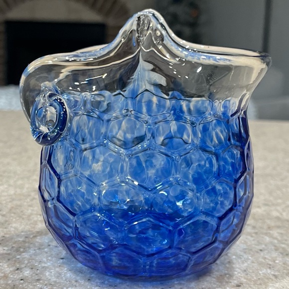 Vintage hand blown cobalt blue glass owl - Picture 4 of 13